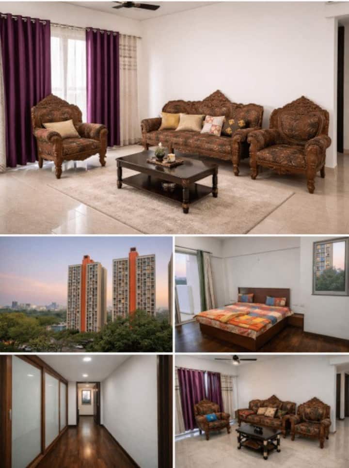 Ac 2bhk furnished flat in Lodha Belmondo in Pune